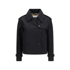 Black Cotton Trench Coat