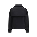 Black Cotton Trench Coat