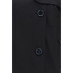 Black Cotton Trench Coat