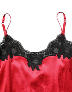 Red Black Lace Lingerie Short Chemise Sleepwear