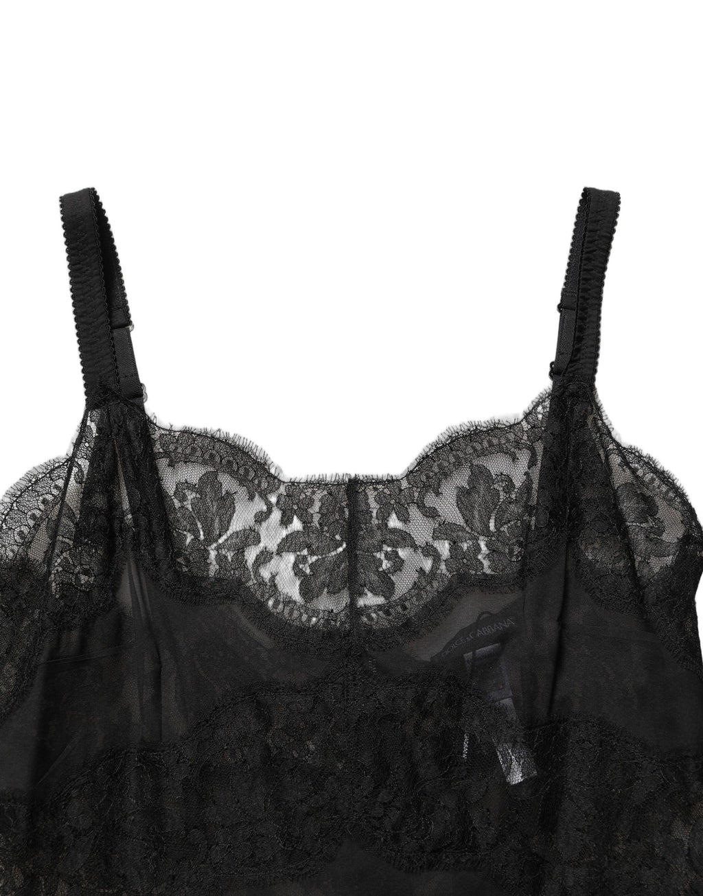 Black Silk Lace Slip Lingerie Chemise Sleepwear