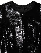 Black Bodycon Mermaid Sequinned Gown Dress