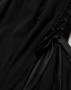 Black One Shoulder Neckline Long Gown Dress