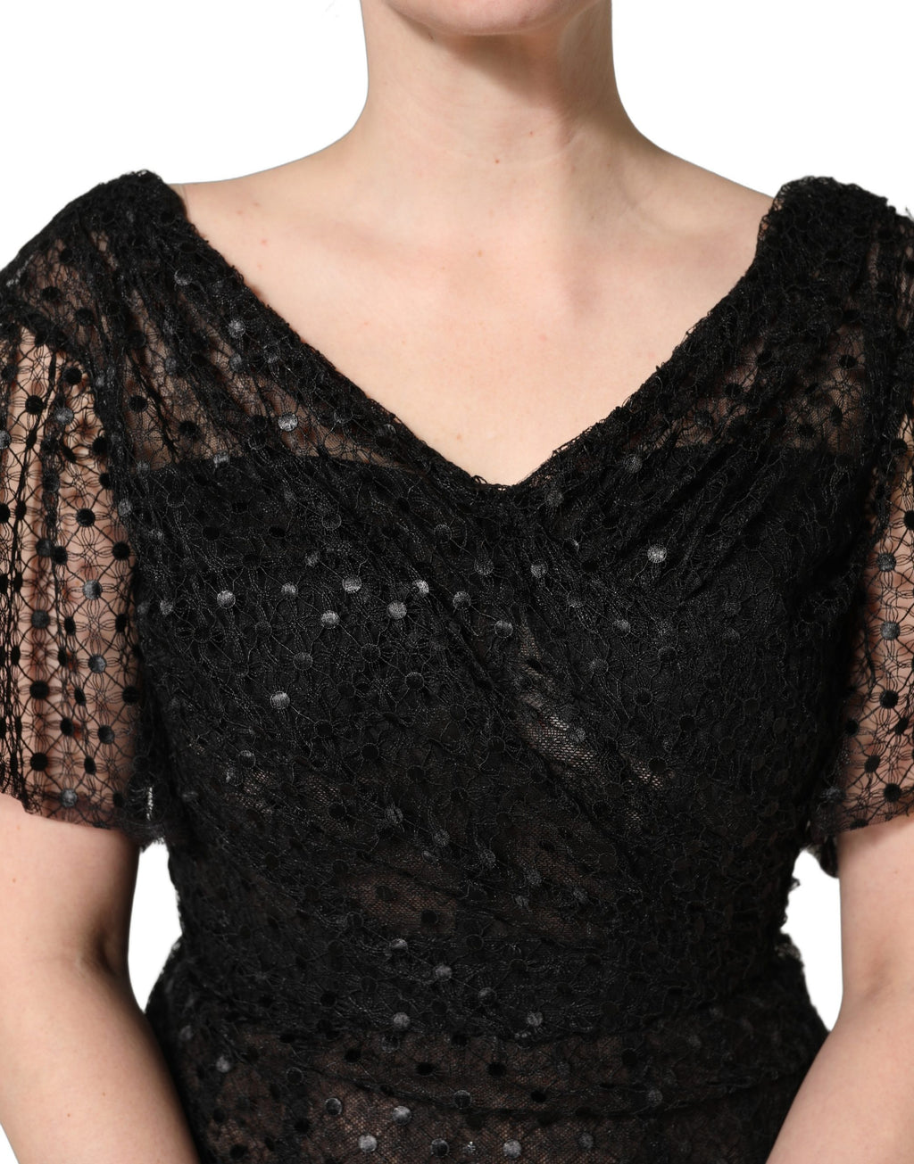 Black Sequinned Mermaid Evening Gown Dress