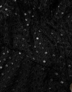 Black Sequinned Mermaid Evening Gown Dress