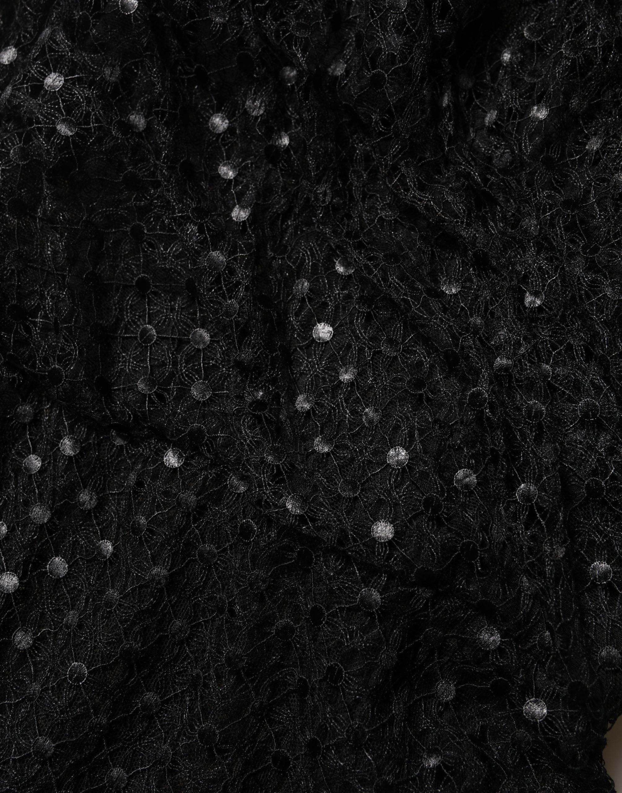 Black Sequinned Mermaid Evening Gown Dress