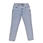 Blue Cotton Straight-Leg Jeans