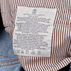 Blue Cotton Straight-Leg Jeans