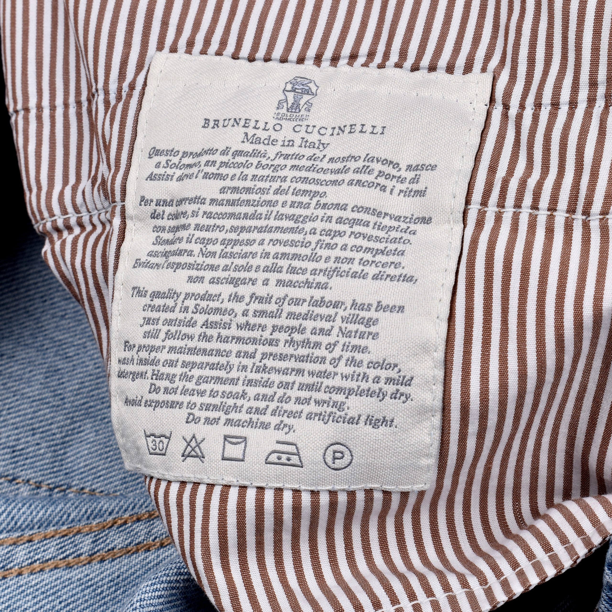 Blue Cotton Straight-Leg Jeans