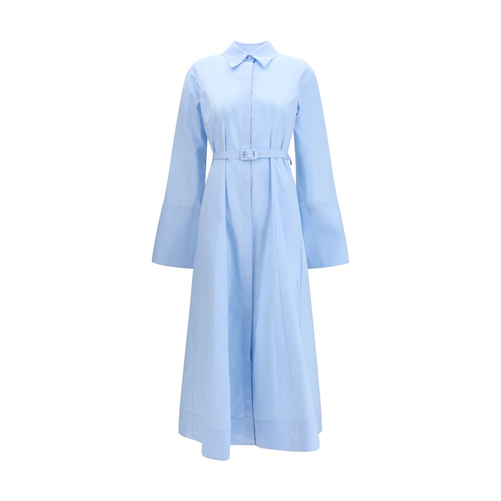 Blue Cotton Casual Dress