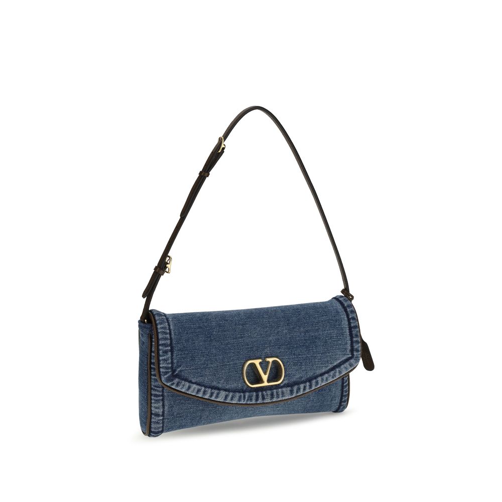 Blue Cotton Shoulder Bag