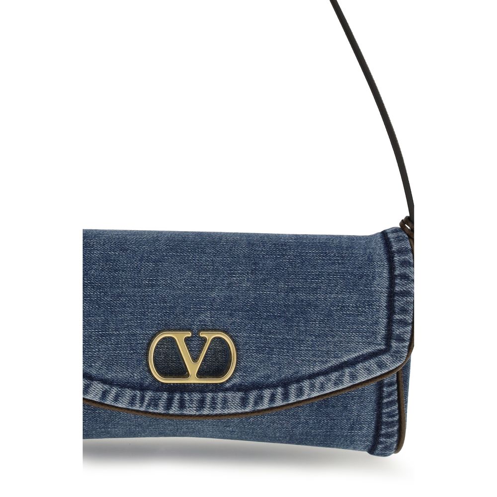 Blue Cotton Shoulder Bag