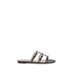 Blue Goatskin Flat Sandals