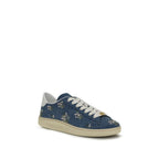 Blue Calf Leather Bos Taurus Low Top Sneakers