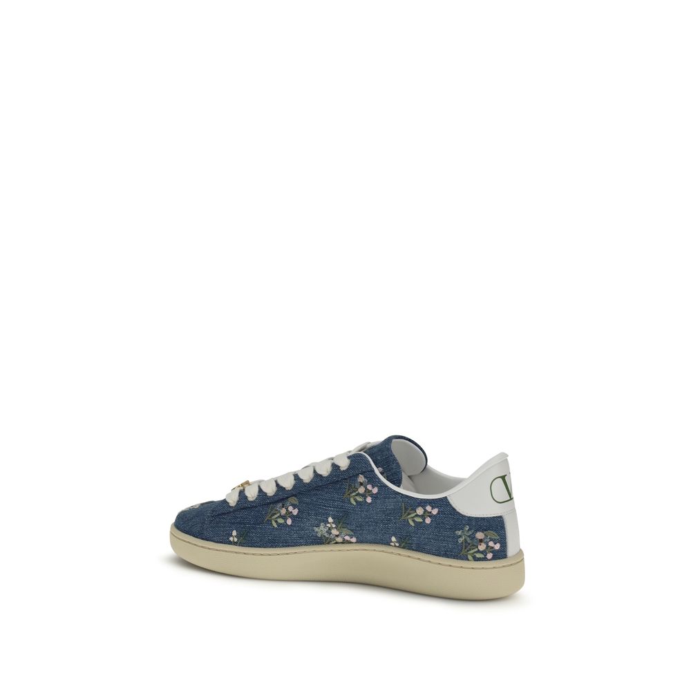 Blue Calf Leather Bos Taurus Low Top Sneakers