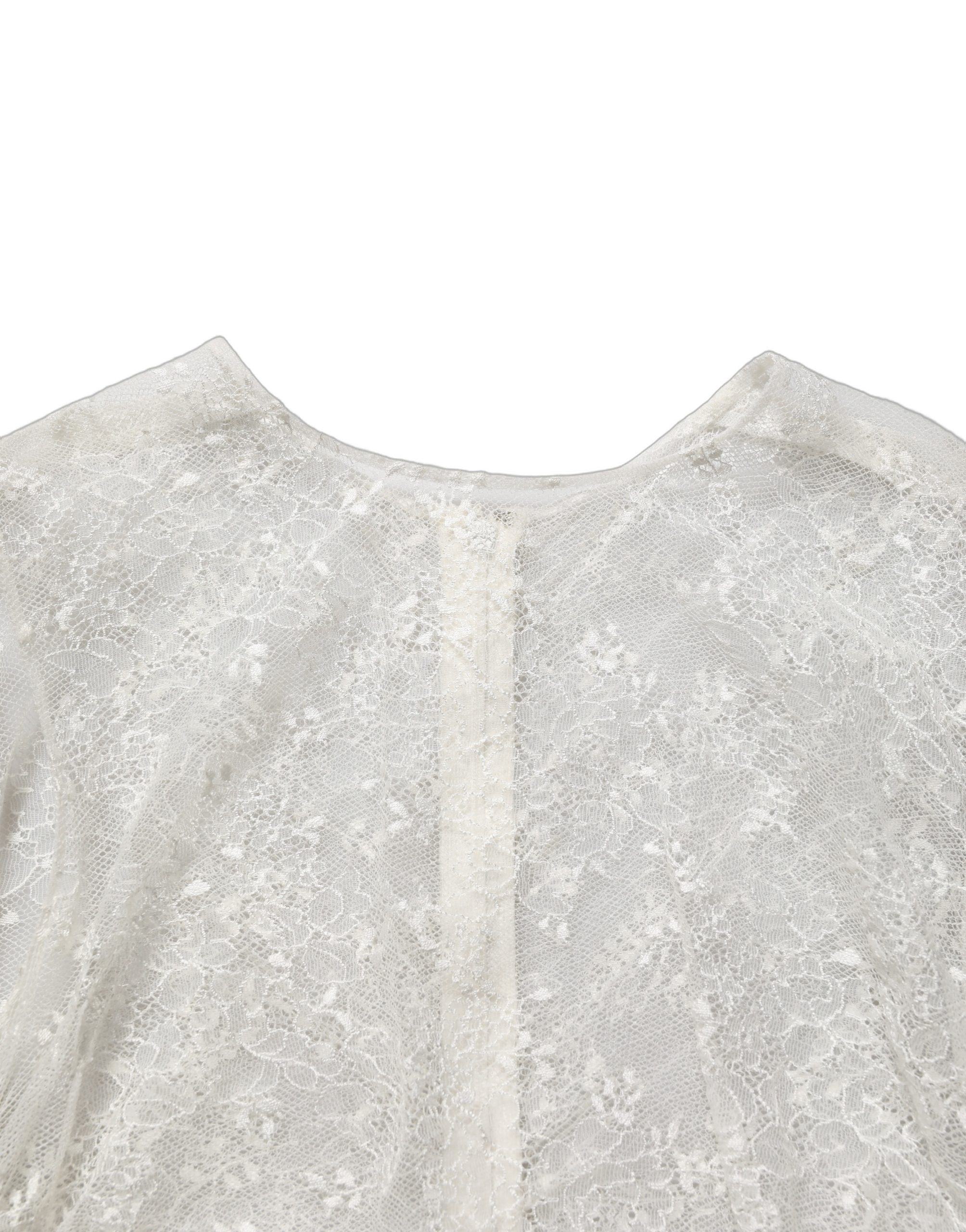 White Floral Lace Sheer Sleeveless Midi Dress