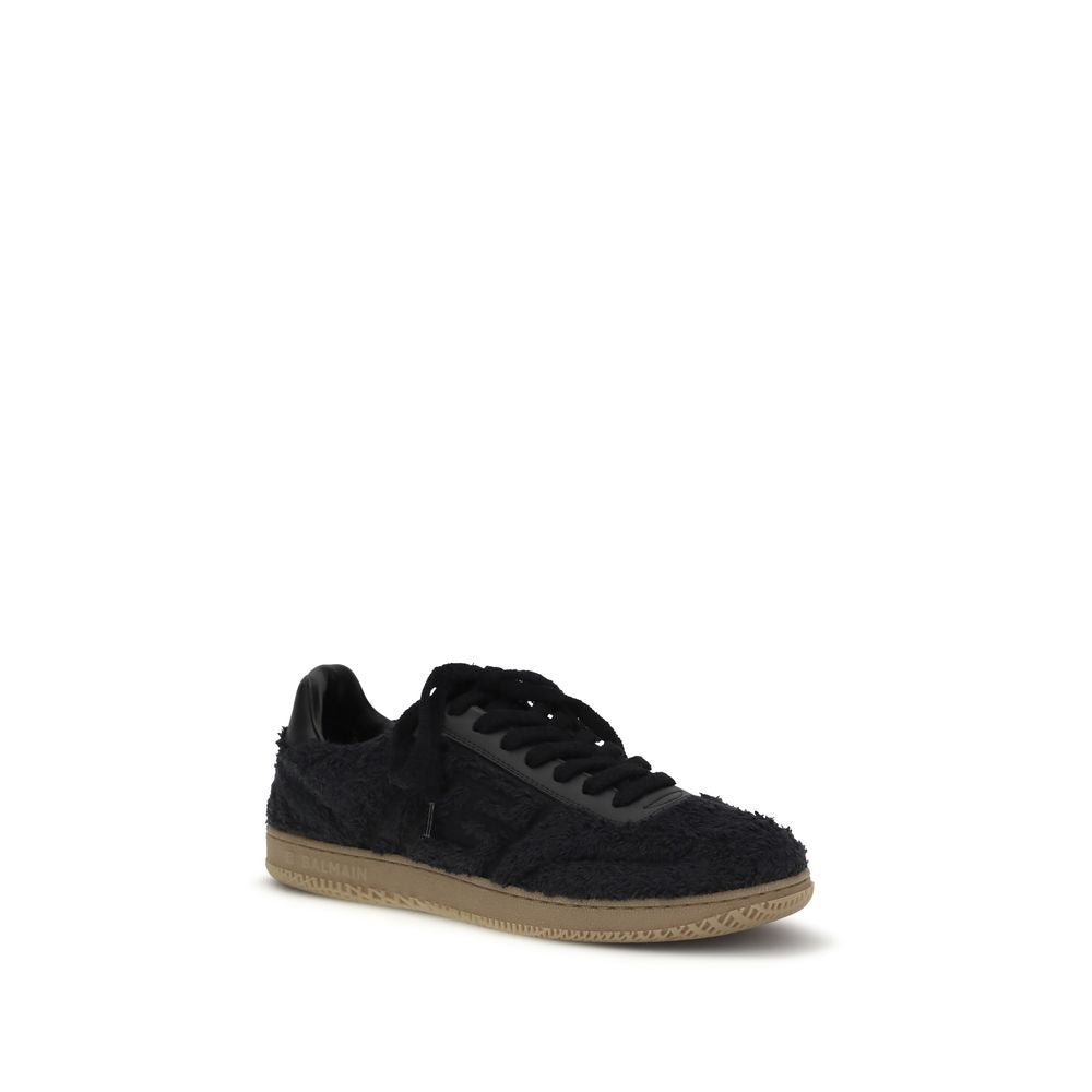Black Suede Leather Low Top Sneakers