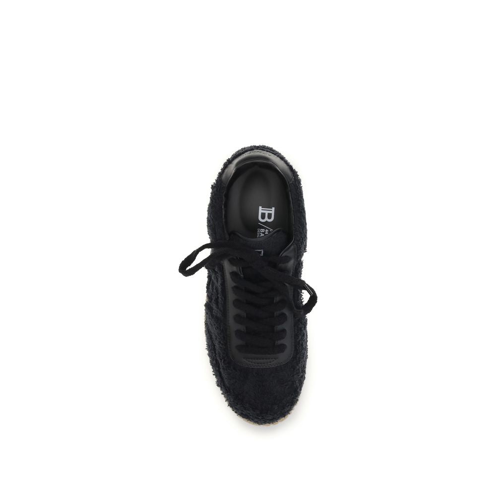 Black Suede Leather Low Top Sneakers