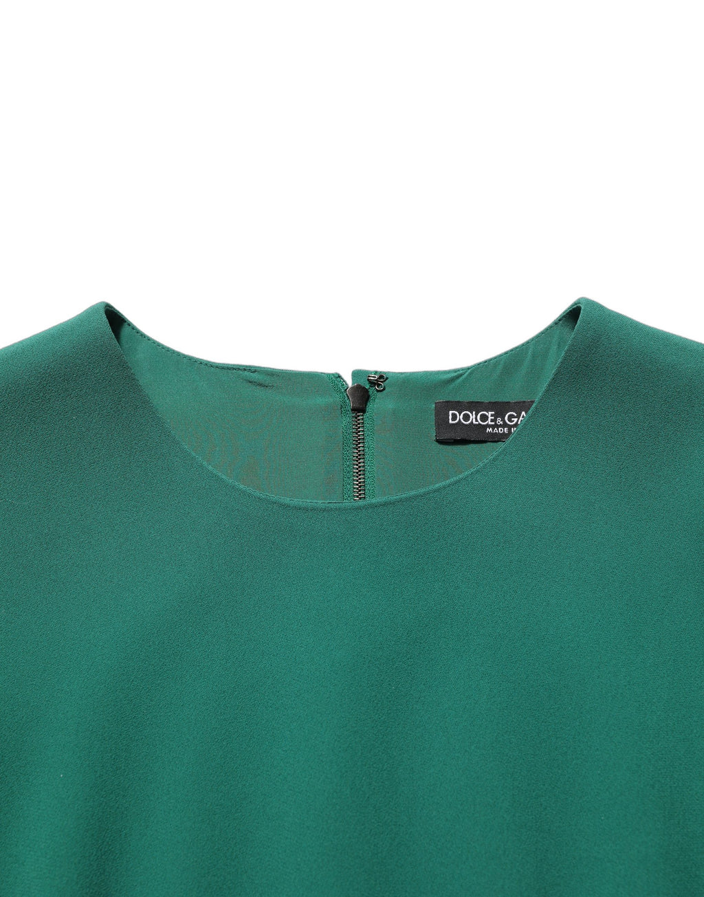 Green Viscose Long Sleeves A-line Mini Dress