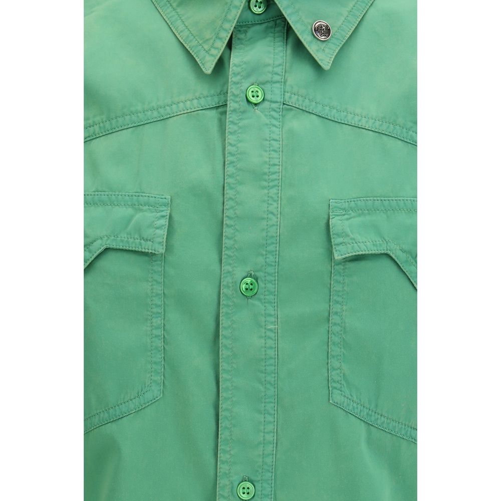 Bicolor Cotton Shortsleeve Shirt
