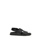 Black Calf Leather Bos Taurus Sandals