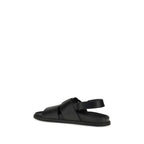 Black Calf Leather Bos Taurus Sandals