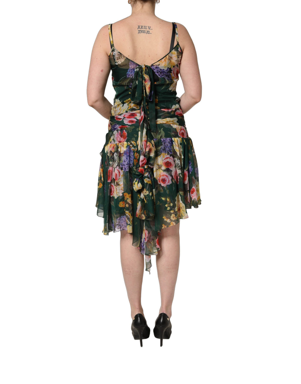 Multicolor Floral Print Sleeveless Mini Dress