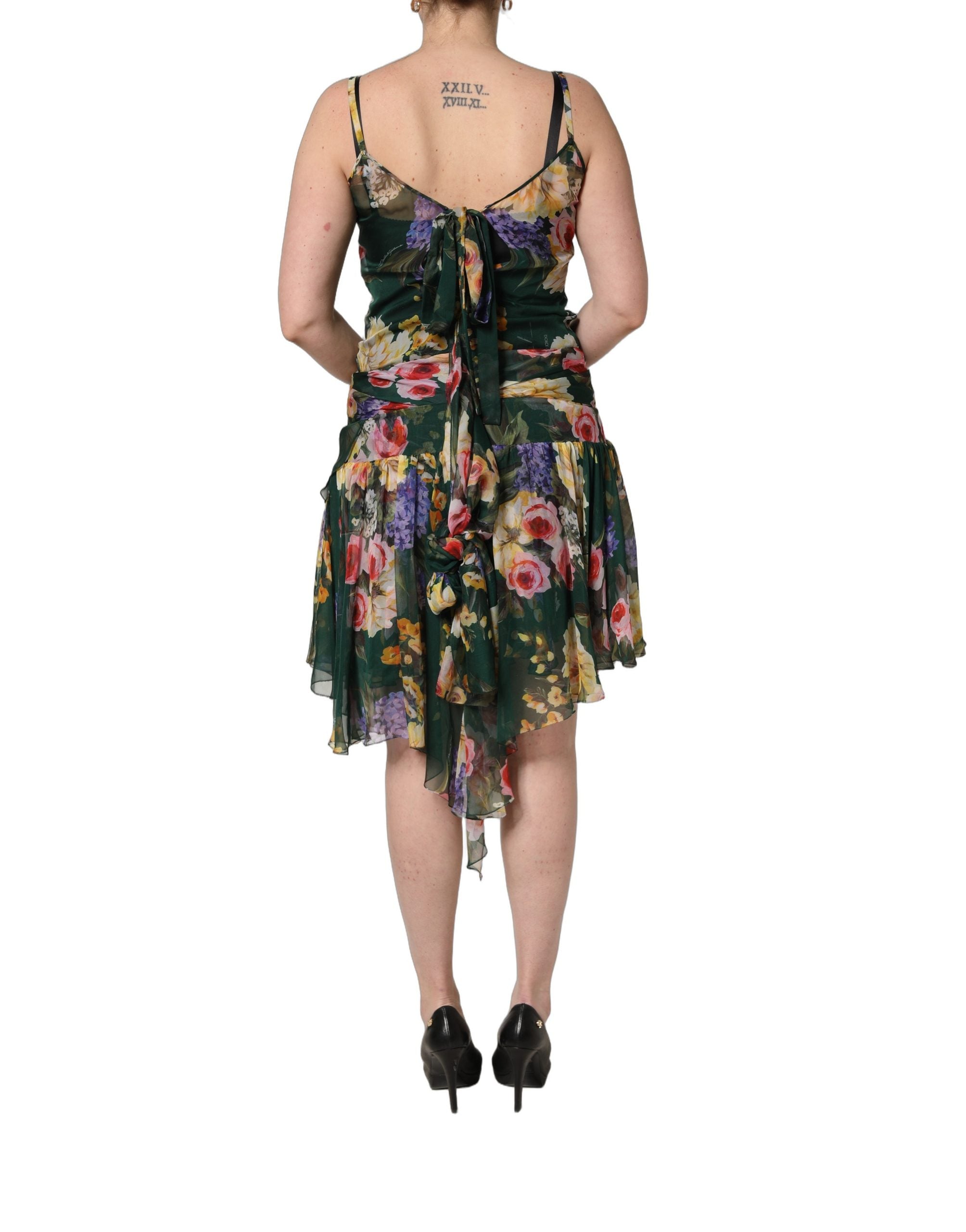 Multicolor Floral Print Sleeveless Mini Dress