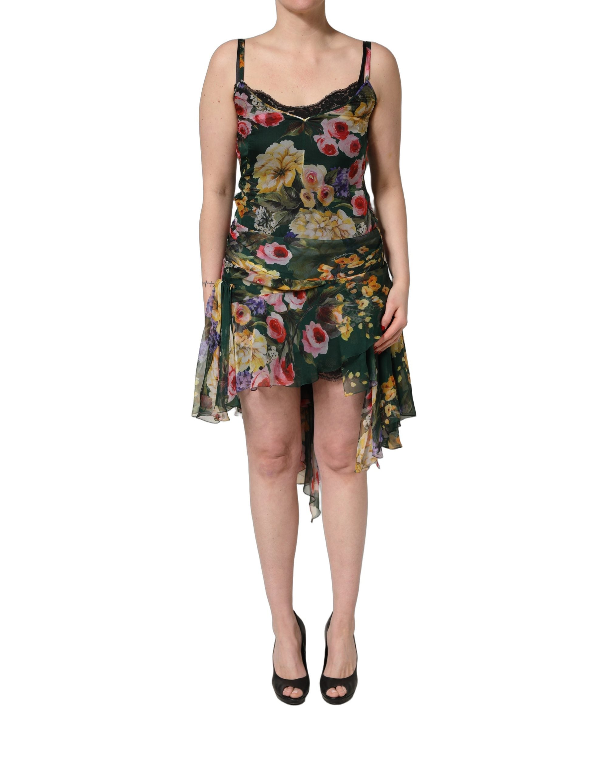 Multicolor Floral Print Sleeveless Mini Dress