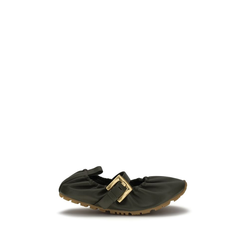 Bicolor Calf Leather Bos Taurus Ballet Flats