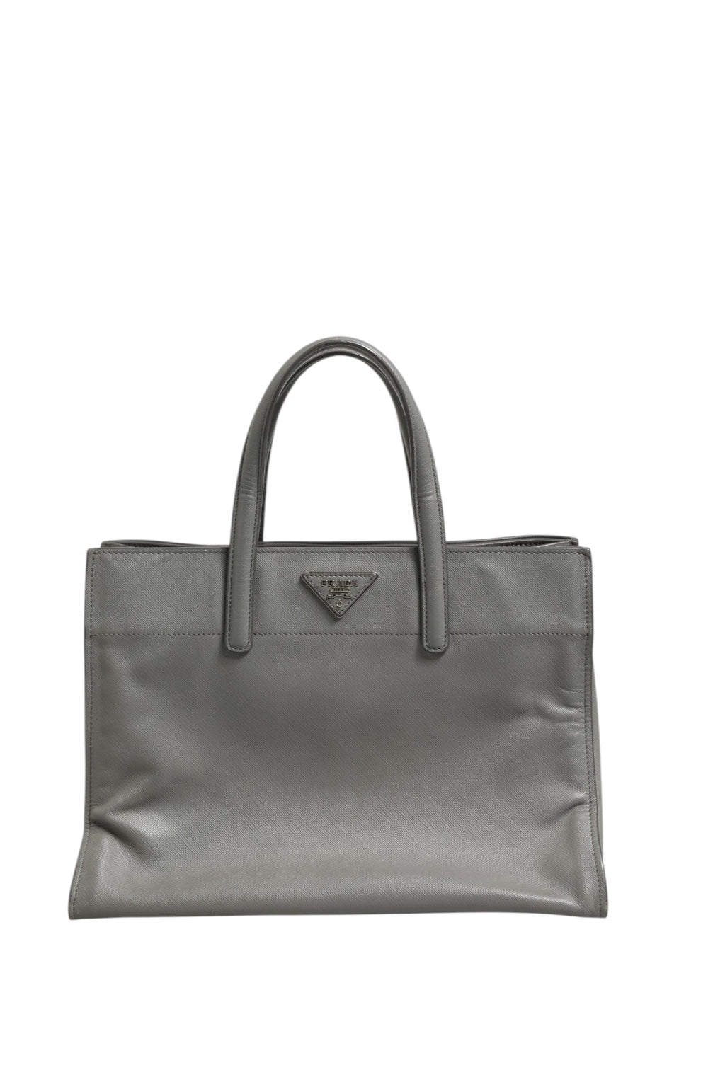 Gray Saffiano Leather Tote