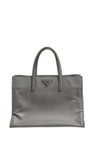 Gray Saffiano Leather Tote