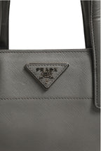 Gray Saffiano Leather Tote