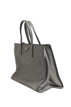 Gray Saffiano Leather Tote