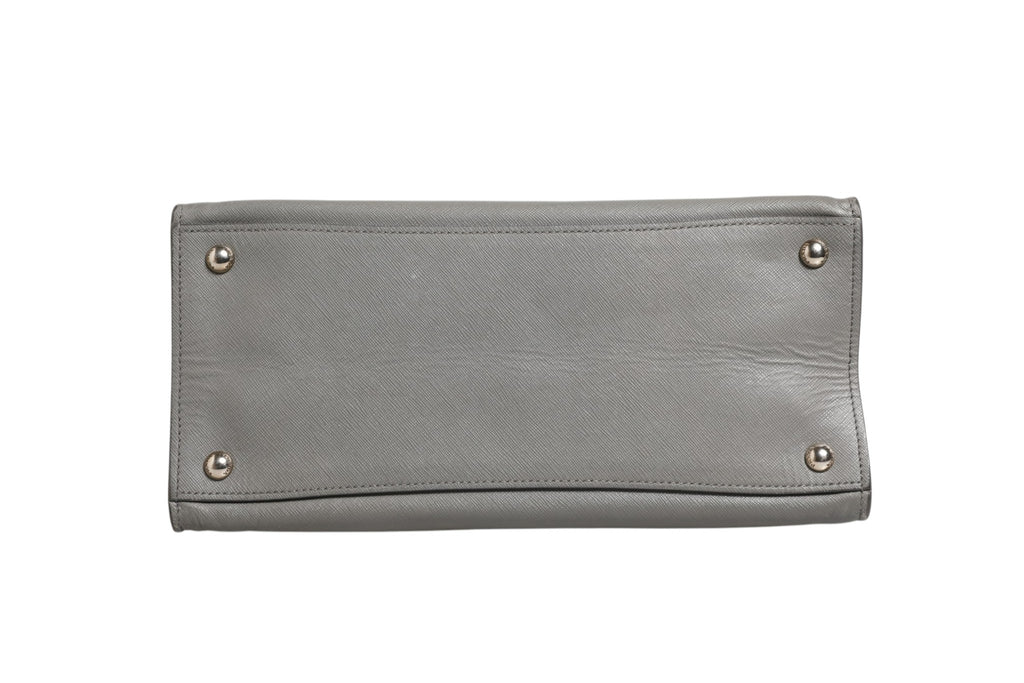 Gray Saffiano Leather Tote