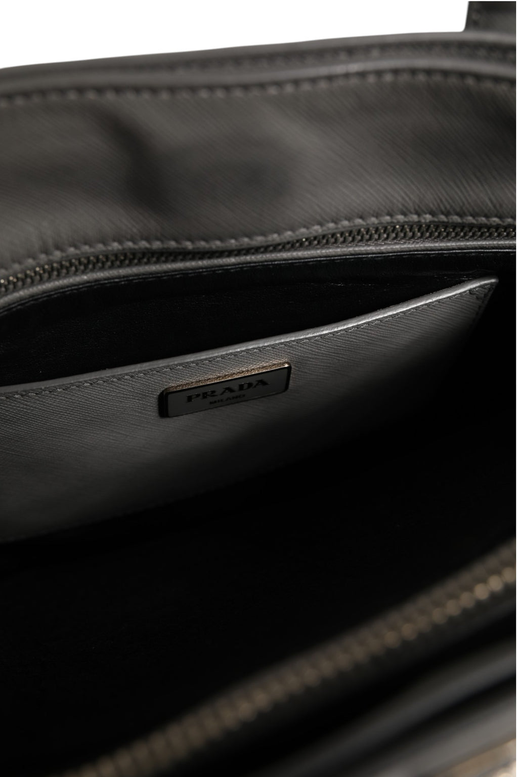 Gray Saffiano Leather Tote