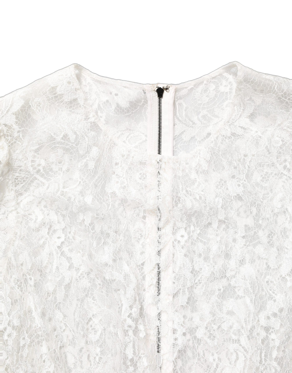 White Lace Top Embellished Black Skirt Dress