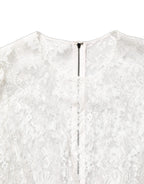 White Lace Top Embellished Black Skirt Dress