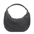 Gray Leather Shoulder Bag