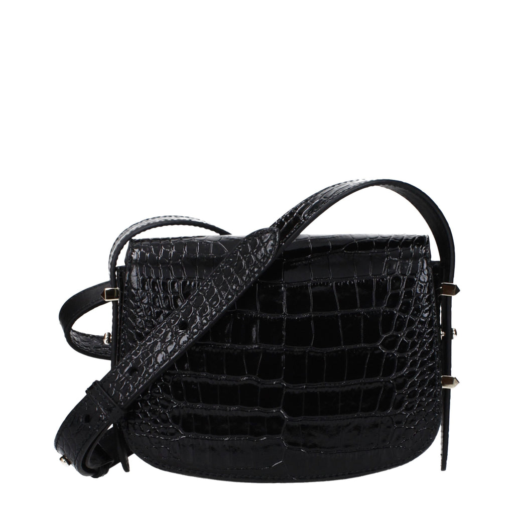Black Leather Crossbody Bag