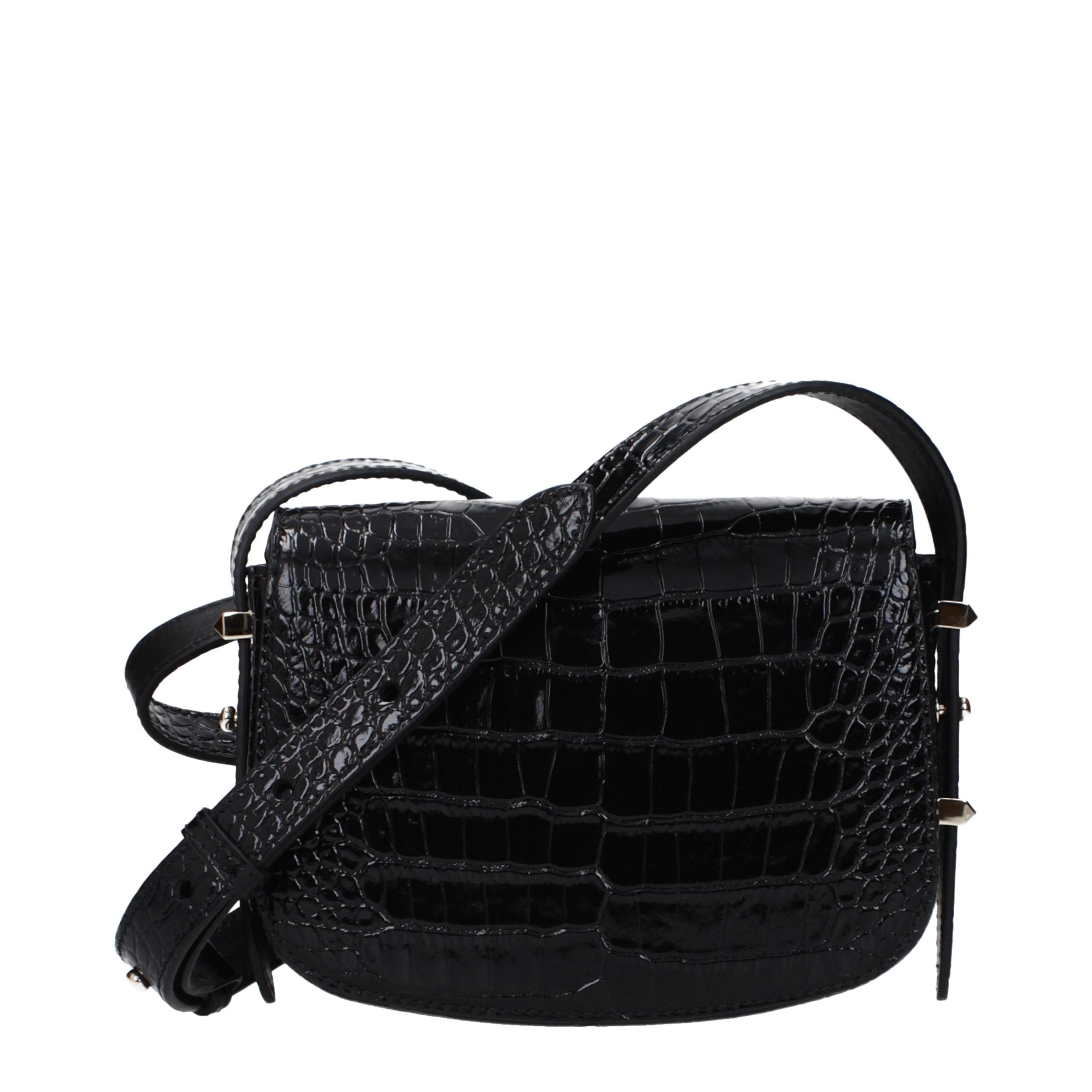 Black Leather Crossbody Bag