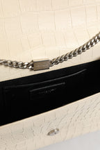 Kate Tassel Small Croc-Embossed Leather