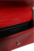 Kate Tassel Chain Bag in Red Crocodile Embossed Leather