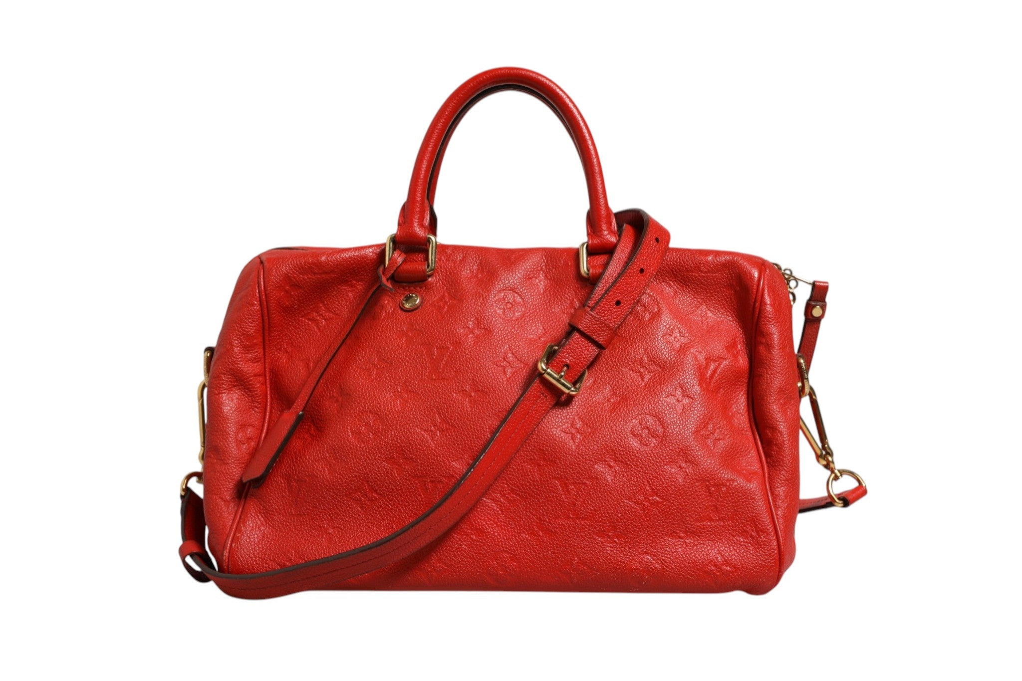 Red Monogram Empreinte Speedy Bandouliere 30