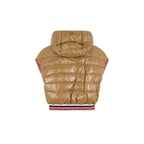Brown Polyamide Sleveless Jacket