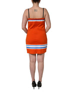 Orange Cotton Superbowl Football Inspired Mini Dress