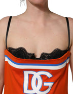 Orange Cotton Superbowl Football Inspired Mini Dress