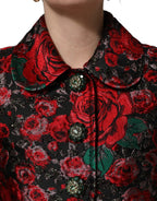 Multicolor Floral Brocade ButtonBlazer Jacket