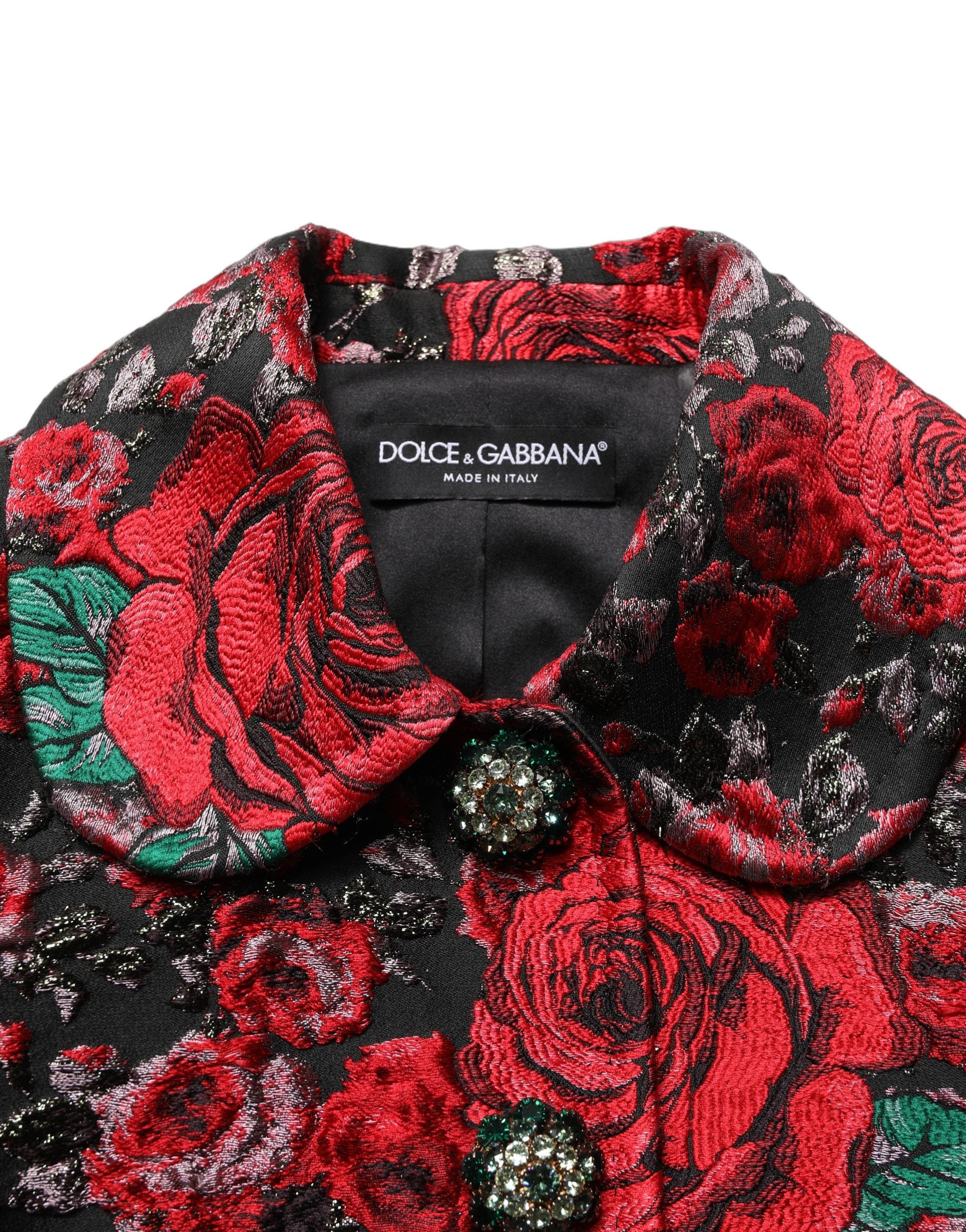 Multicolor Floral Brocade ButtonBlazer Jacket