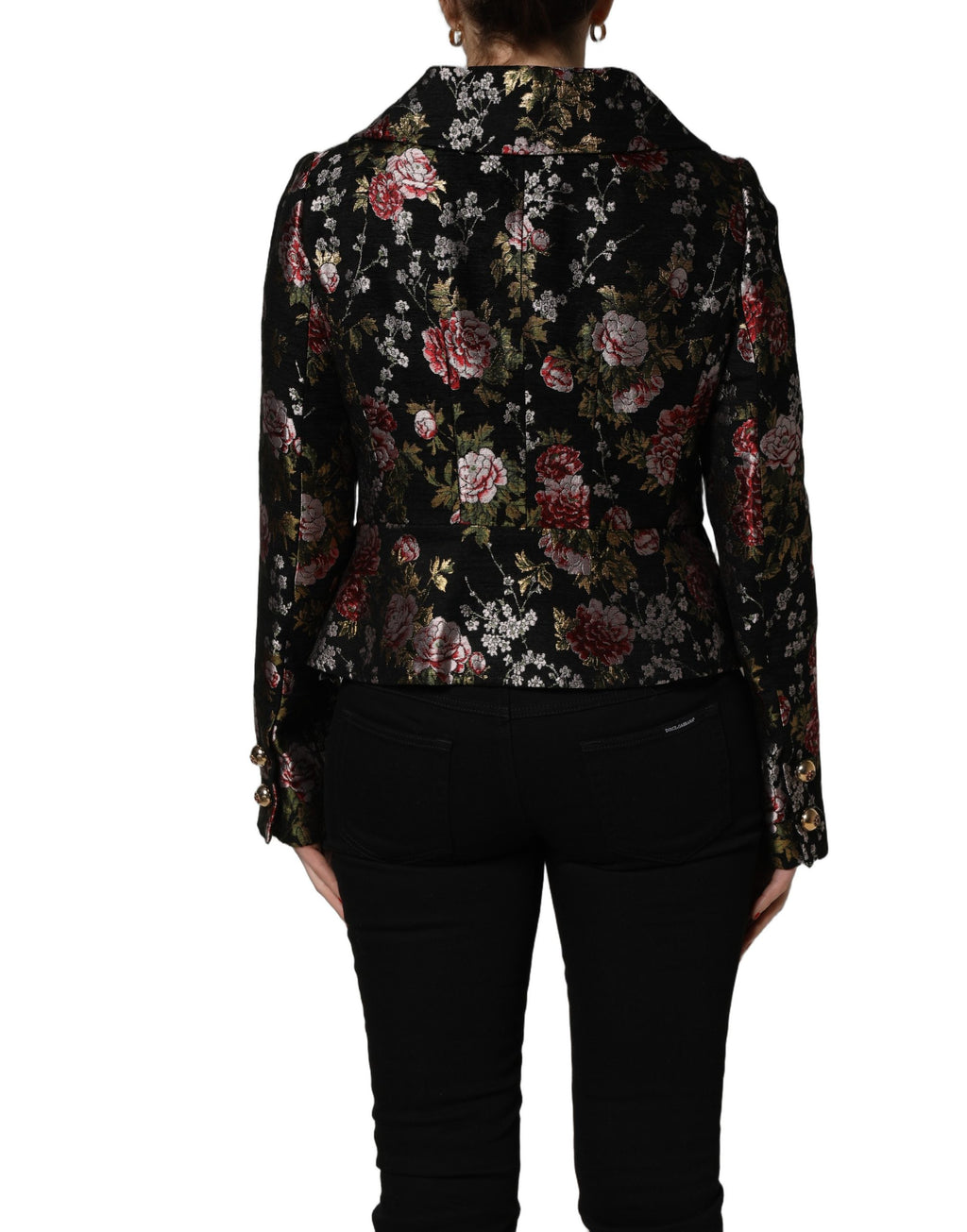 Multicolor Floral Brocade Blazer Jacket